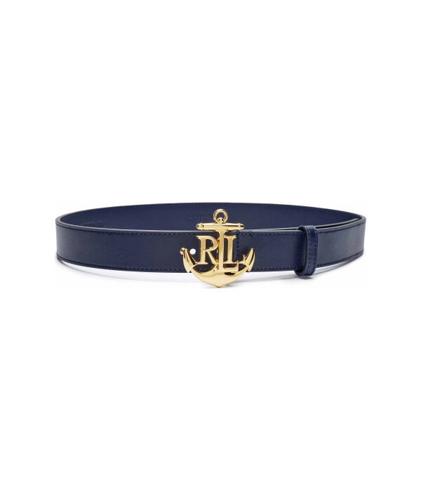

Ремень кожаный Lauren Ralph Lauren Anchor, синий