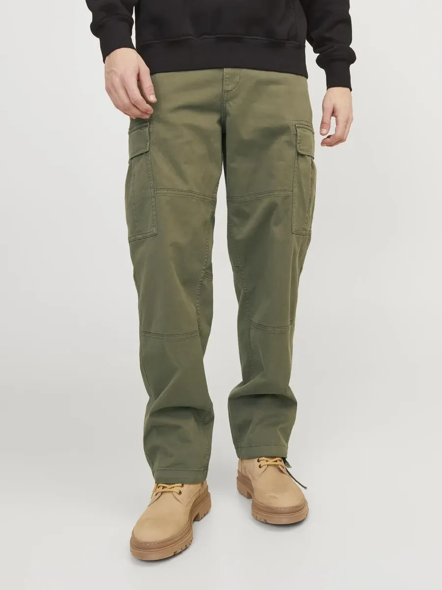 

Брюки-карго Jack & Jones "JPSTKARL JJHARLOW CARGO NOOS", цвет 30Dusty Olive