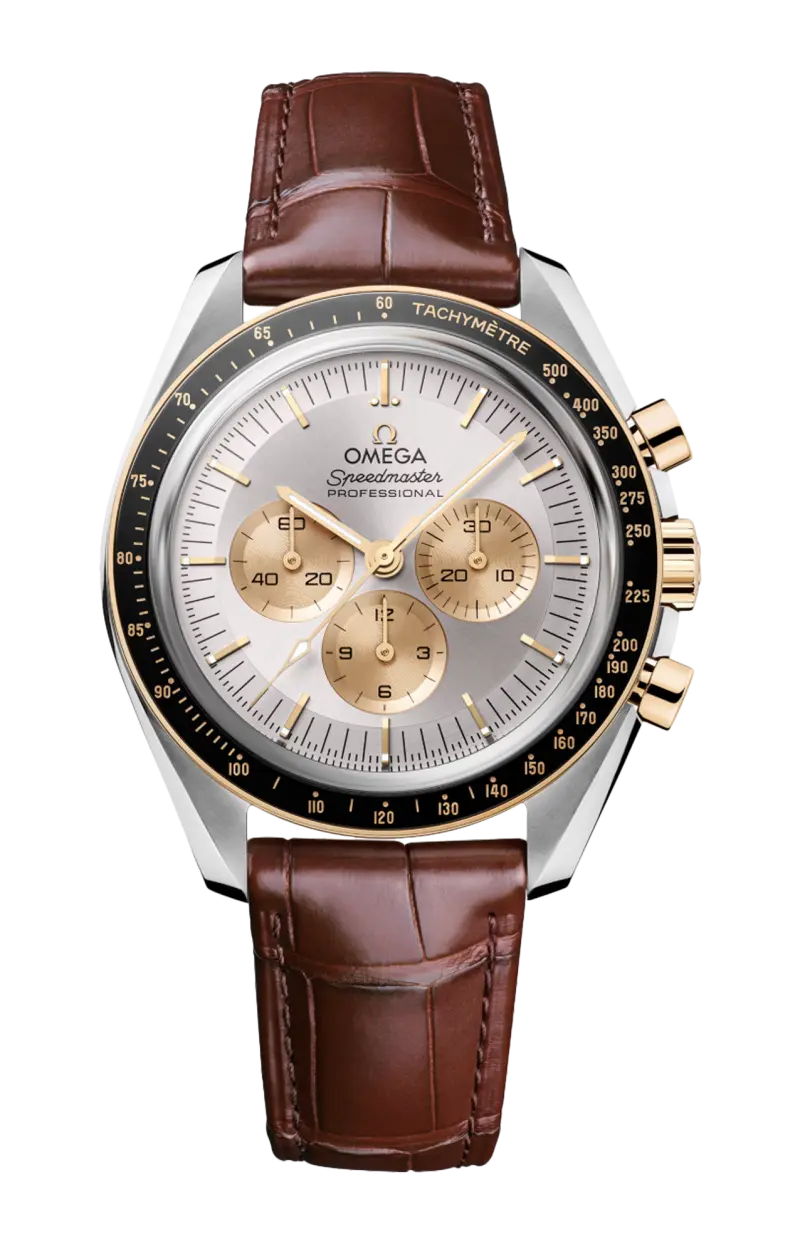 

Спидмастер мунвотч профессионал 42 мм, сталь-золото moonshine на аллигаторе - 310.23.42.50.02.001 OMEGA