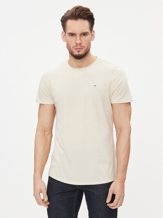 

Футболка узкого кроя Tommy Jeans, бежевый