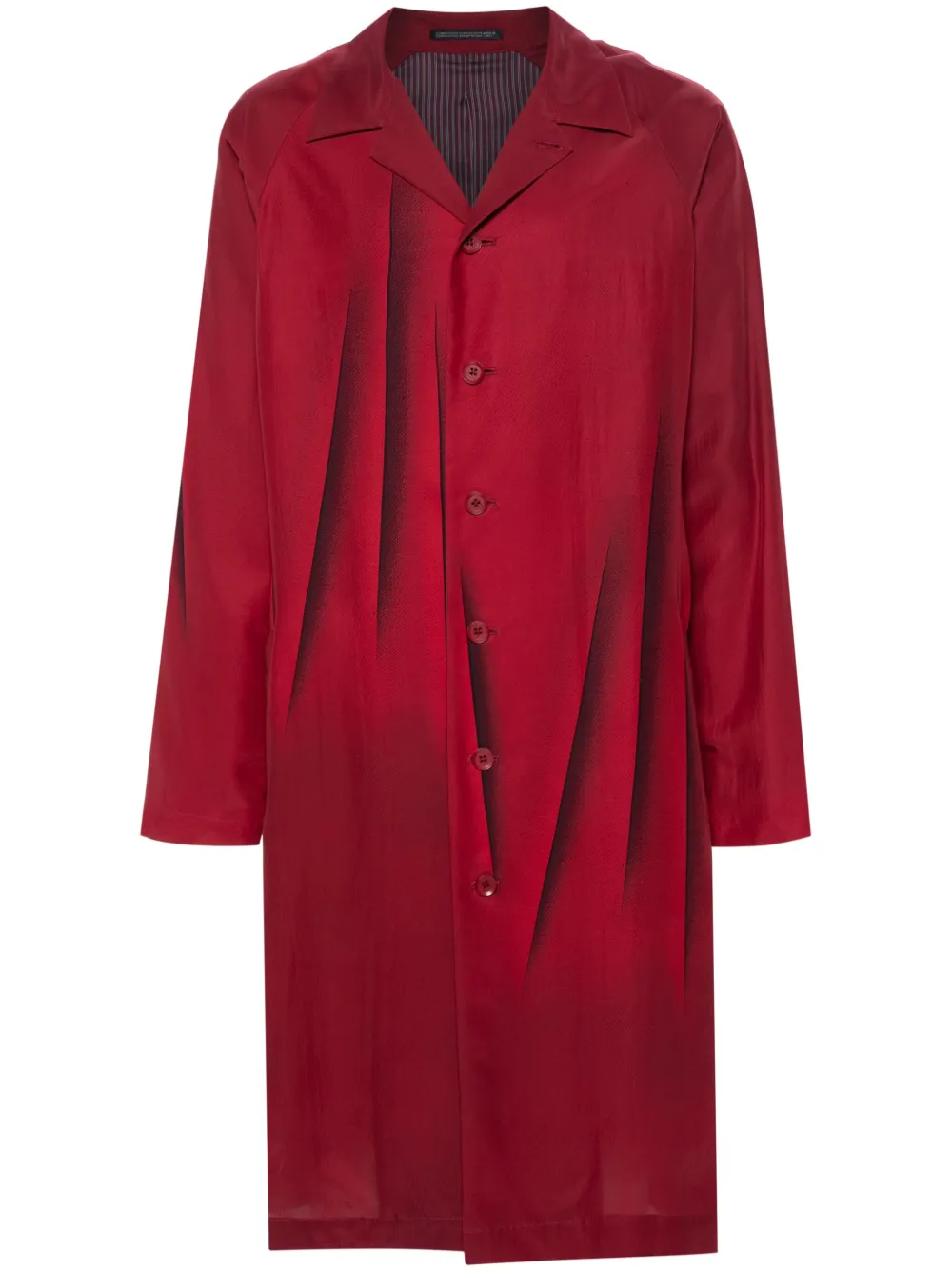 

Пальто с абстрактным принтом Yohji Yamamoto, красный