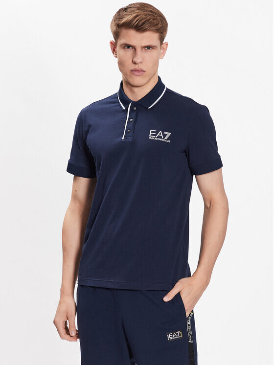 

Рубашка поло стандартного кроя Ea7 Emporio Armani, синий