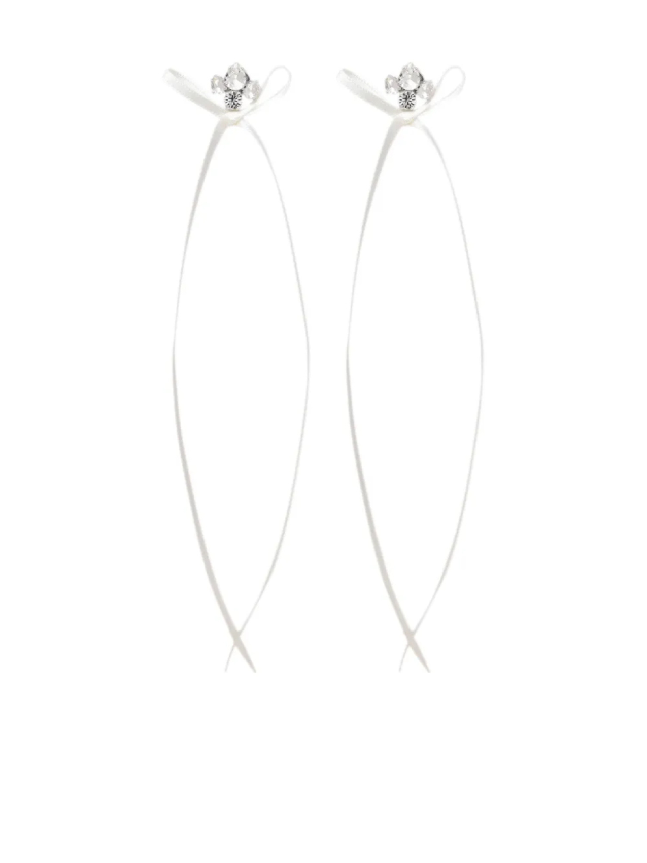 

Серьги-бантики Simone Rocha с лентой, серебристый