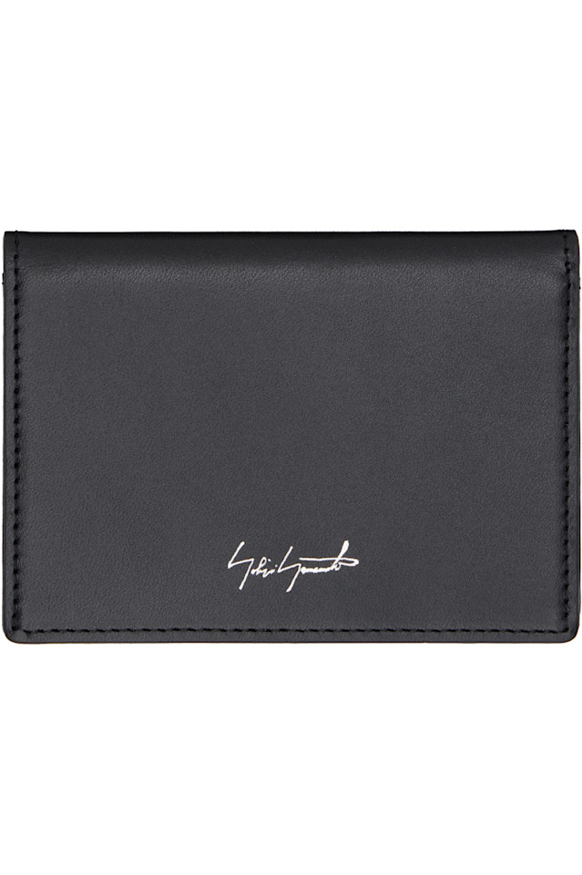 

Кожаный держатель для карт Yohji Yamamoto, черный