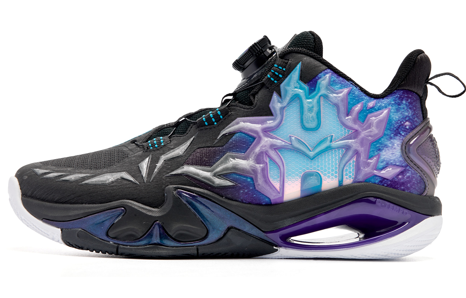 

Детские баскетбольные кроссовки средней высоты с амортизацией, износостойкостью и упругостью QIAODAN, черный