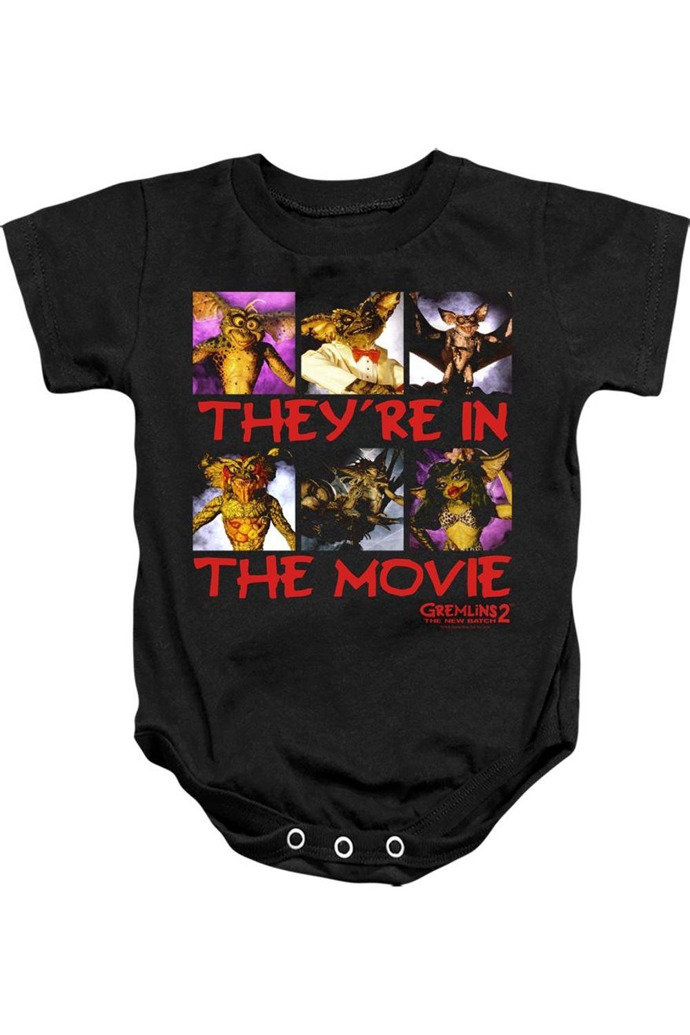 

Детский комбинезончик «Гремлины 2: Фильм» Gildan, черный