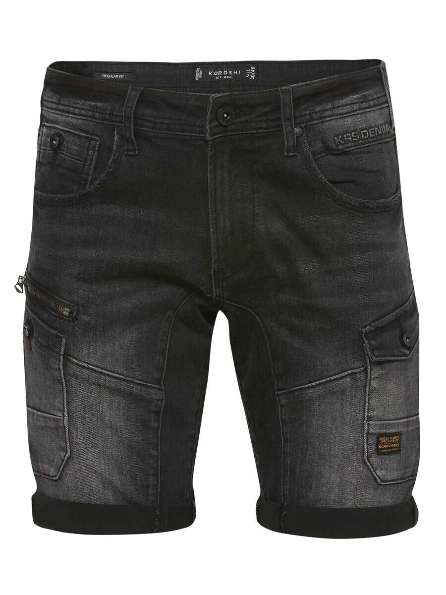 

Шорты-карго KOROSHI Regular Cargo Jeans, черный деним