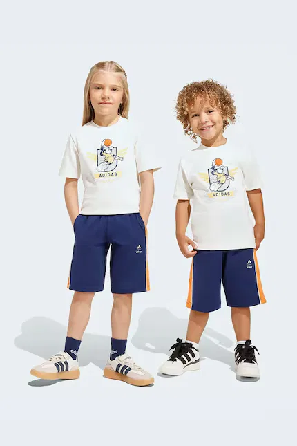Комплект детский с принтом Disney Adidas, бежевый