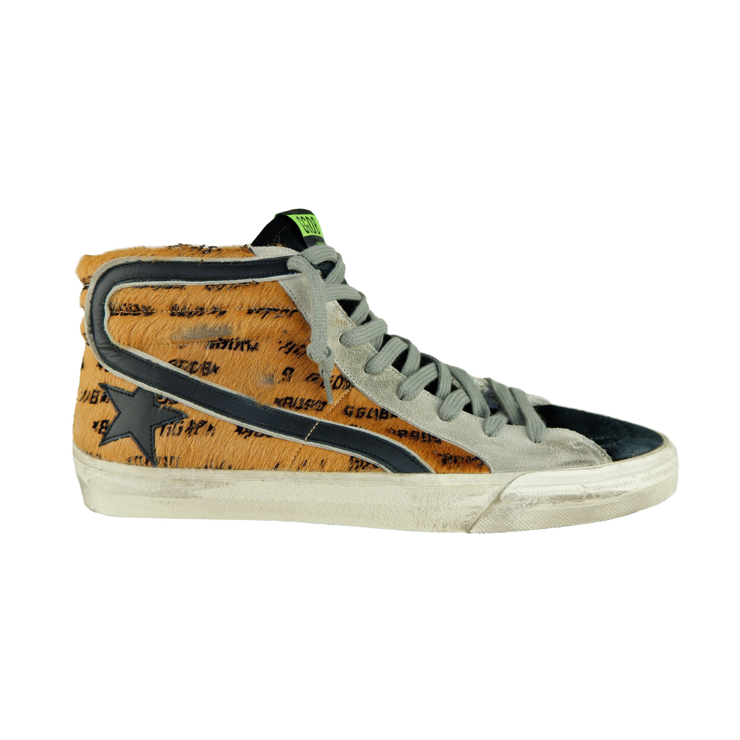 

Коричневые кожаные мужские кроссовки Golden Goose