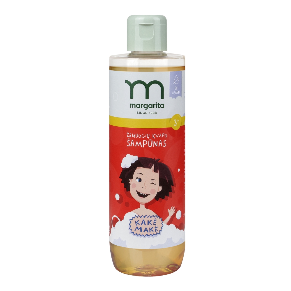 

Шампунь без слез с ароматом клубники для детей kakė makė wild strawberries flavoured shampoo for kids Margarita, 250 мл