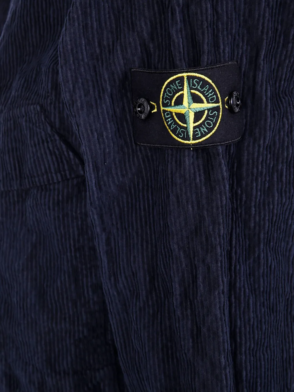 Вельветовая рубашка с нашивкой-логотипом Stone Island, синий — фото 3
