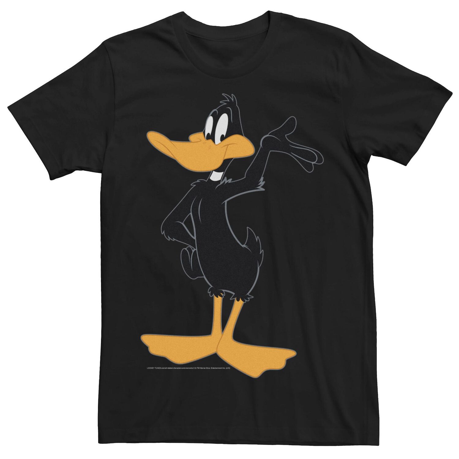 

Мужская футболка с простым портретом Looney Tunes Daffy Duck Licensed Character