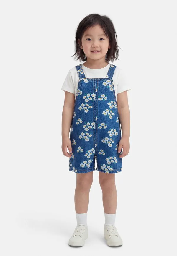 Комбинезон blossoms, комбинезон унисекс Tinycottons, Medium Wash Denim