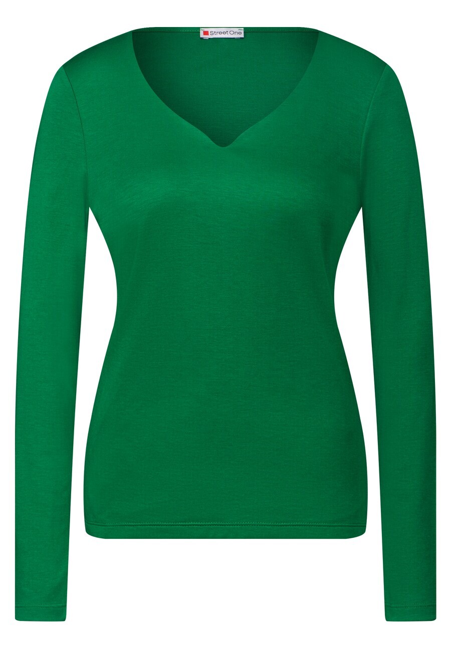 

Лонгслив STREET ONE Shirt, цвет mottled green