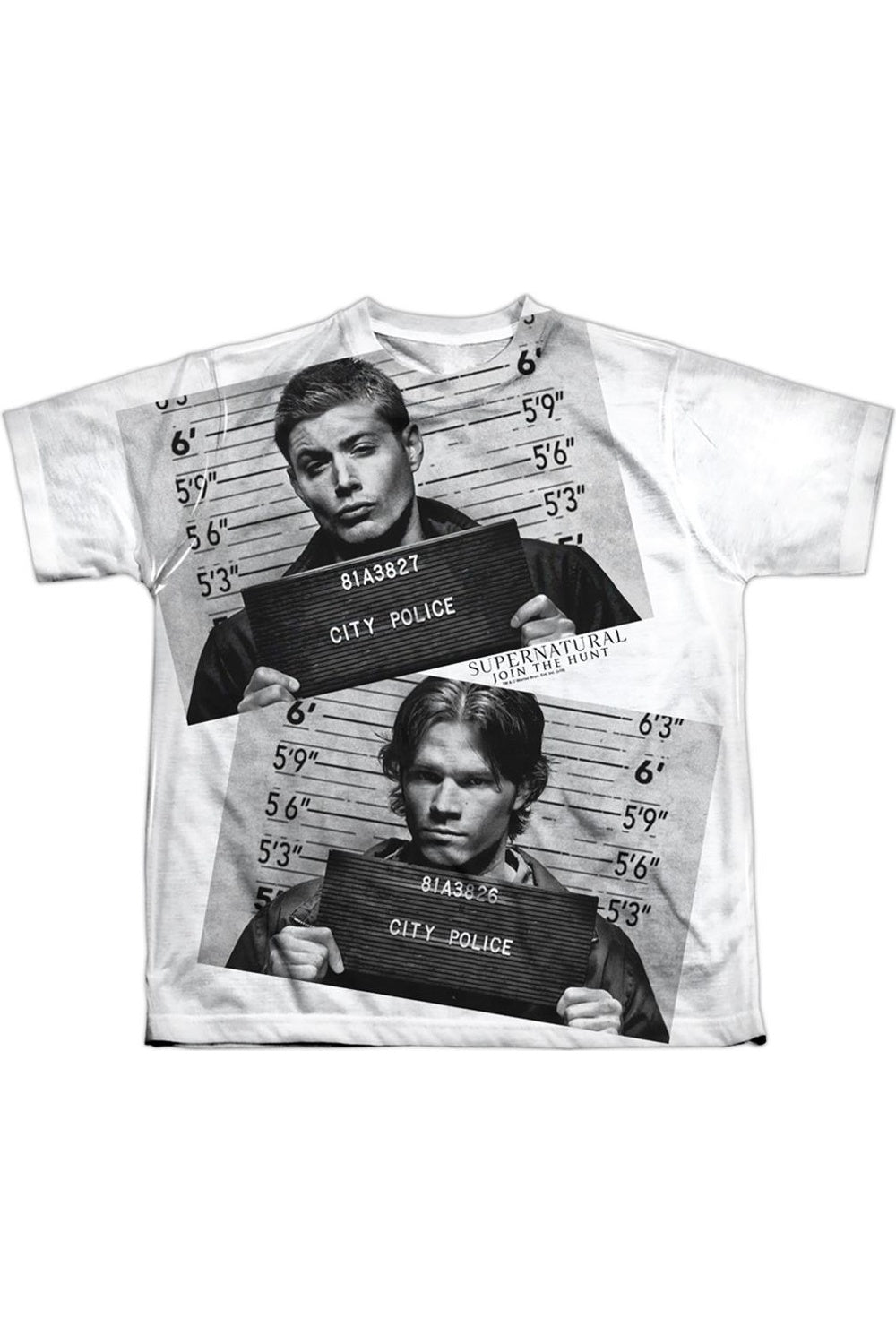 

Футболка молодежная с коротким рукавом Supernatural Mug Shots Gildan, белый