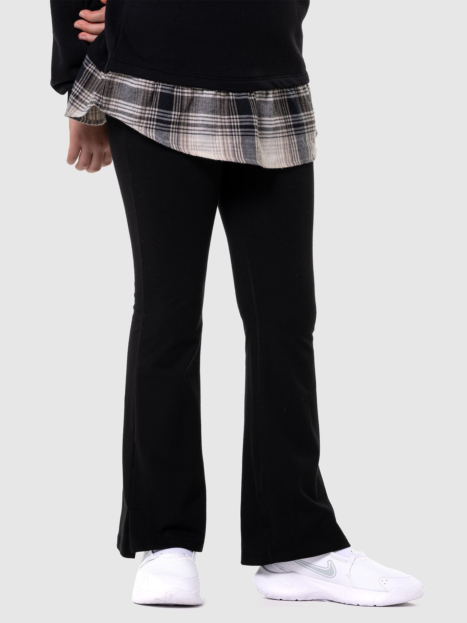 (K) Эластичные трикотажные леггинсы-клеш (детские) GAP, TRUE_BLACK_V2