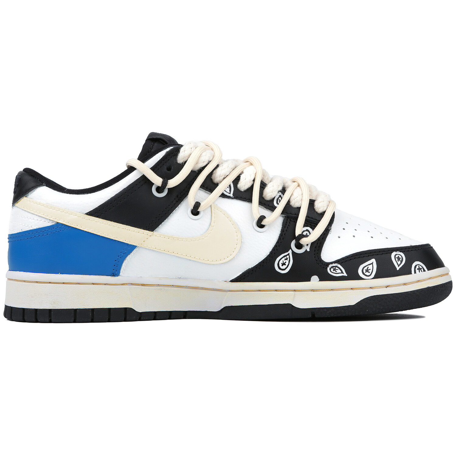 

Кроссовки Nike Dunk Skateboarding Shoes Women's Low-top White/Black/Blue, синий