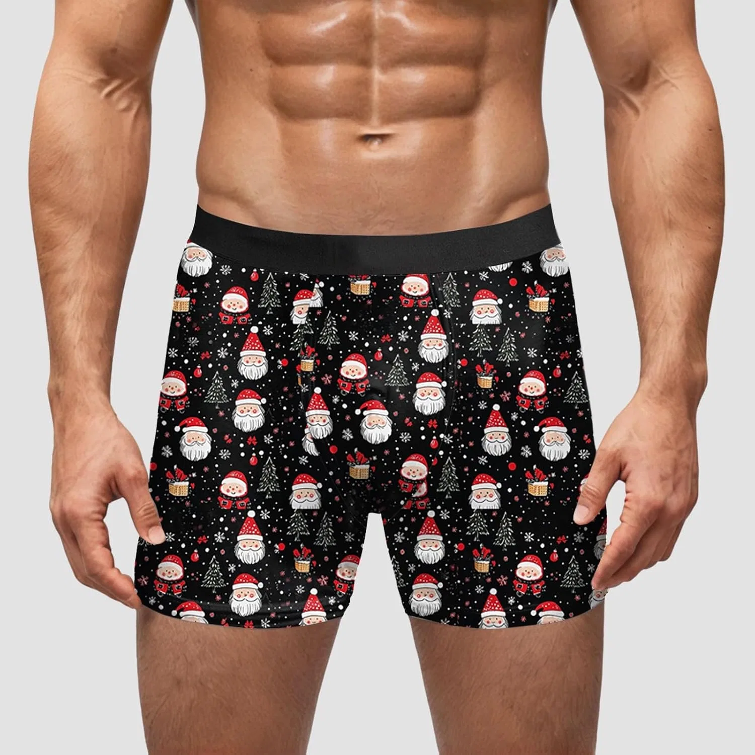Боксеры Funny Christmas Print, Black-a — фото 2