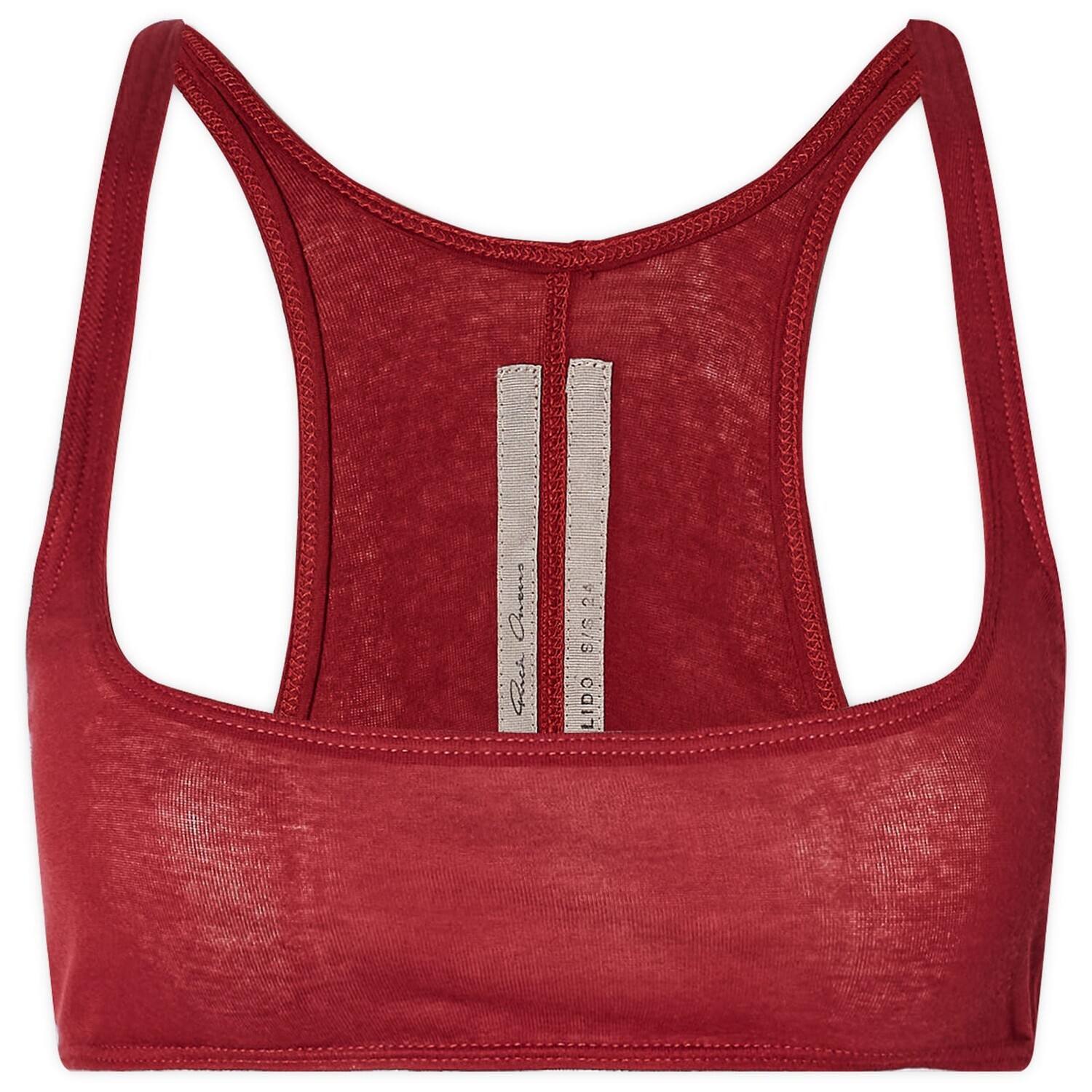 

Топ Rick Owens Unhorny Knit Crop Top, цвет Cherry