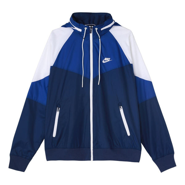 

Куртка Men's Nike Casual Windproof Hooded Blue Jacket, синий