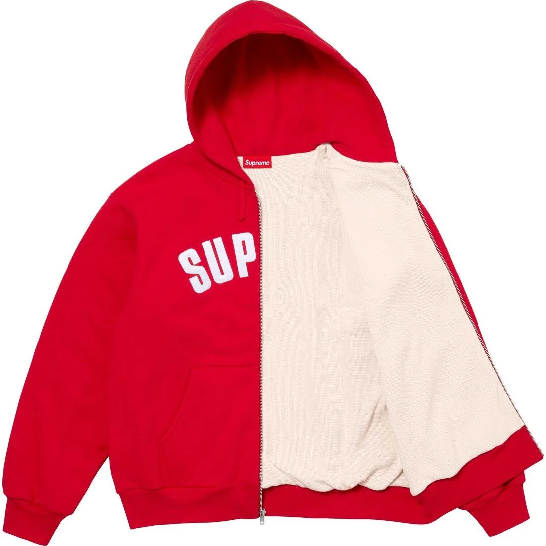 Толстовка Arc Thermal Zip Up с капюшоном Supreme, красный/красный