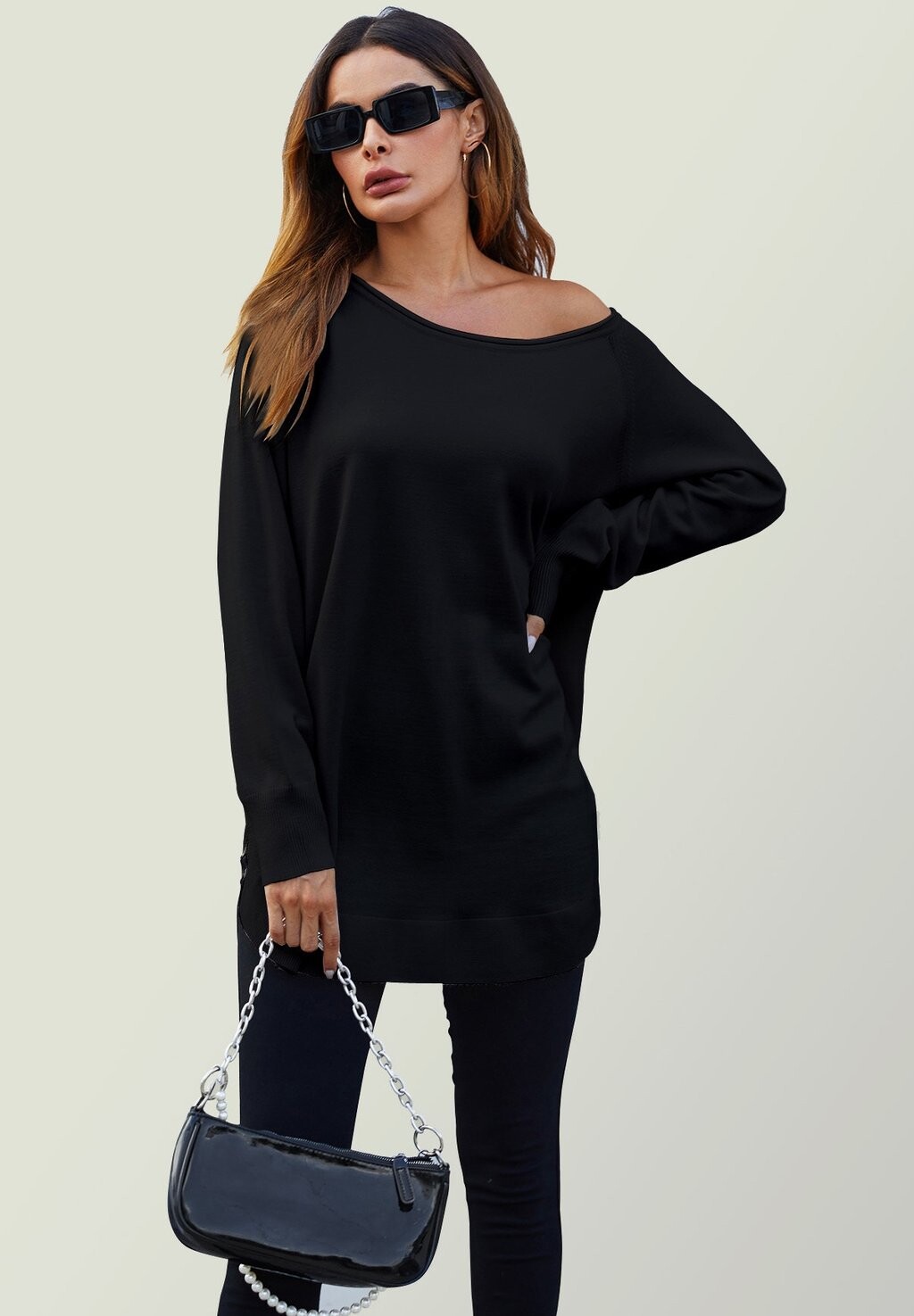 

Вязаный свитер OVERSIZE FS Collection, цвет black