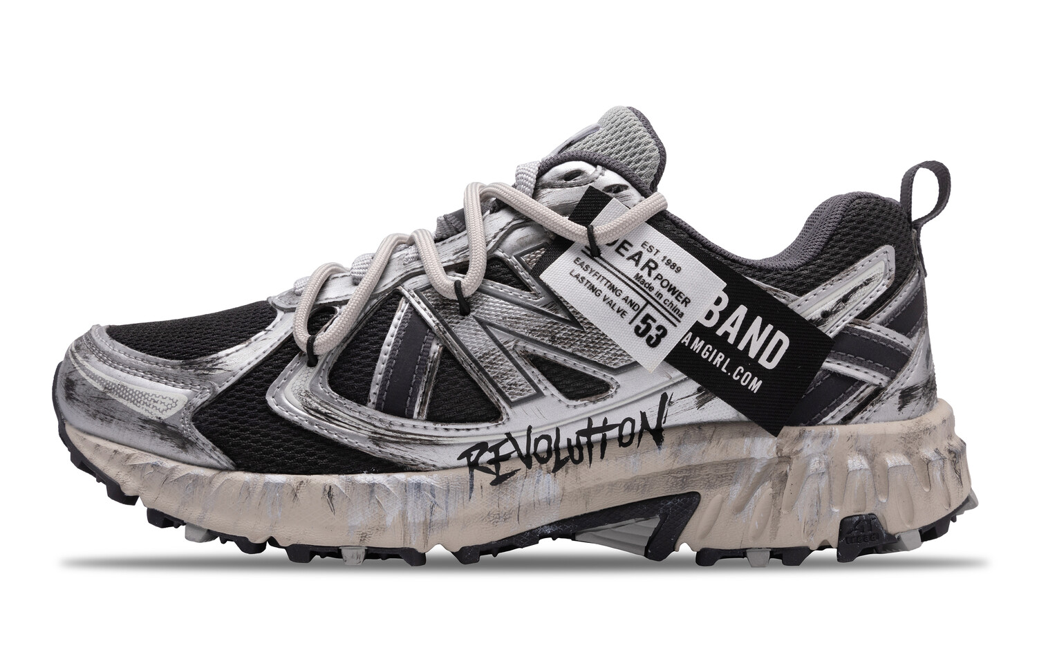 

Кастомизированные кроссовки New Balance NB 410 Running Shoes Unisex, черный/серебряный