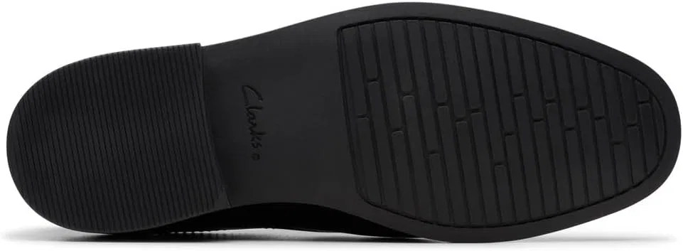 Туфли Clarks Unisex Jonwin Loop YSHOE, Black (Black Leather) — фото 3