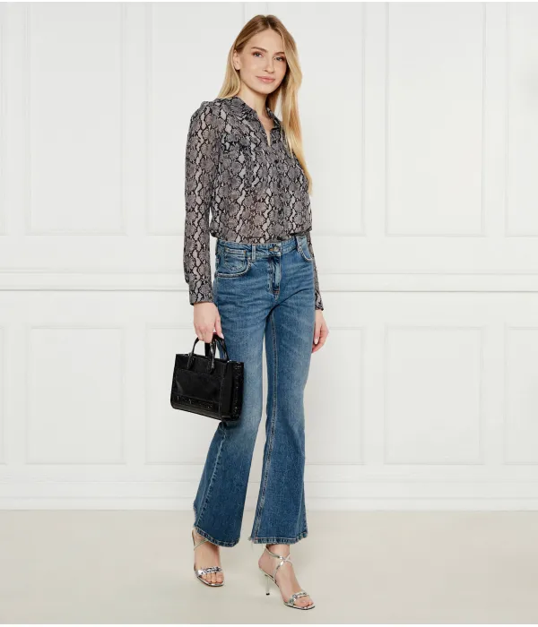 Босоножки Lena из кожи на шпильке Michael Kors, серый — фото 2