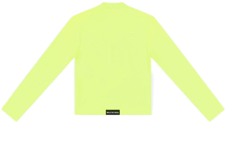 Топ Balenciaga Crewneck Long Sleeve Top 'Fluo Yellow' 704103TMVB77204, желтый — фото 2