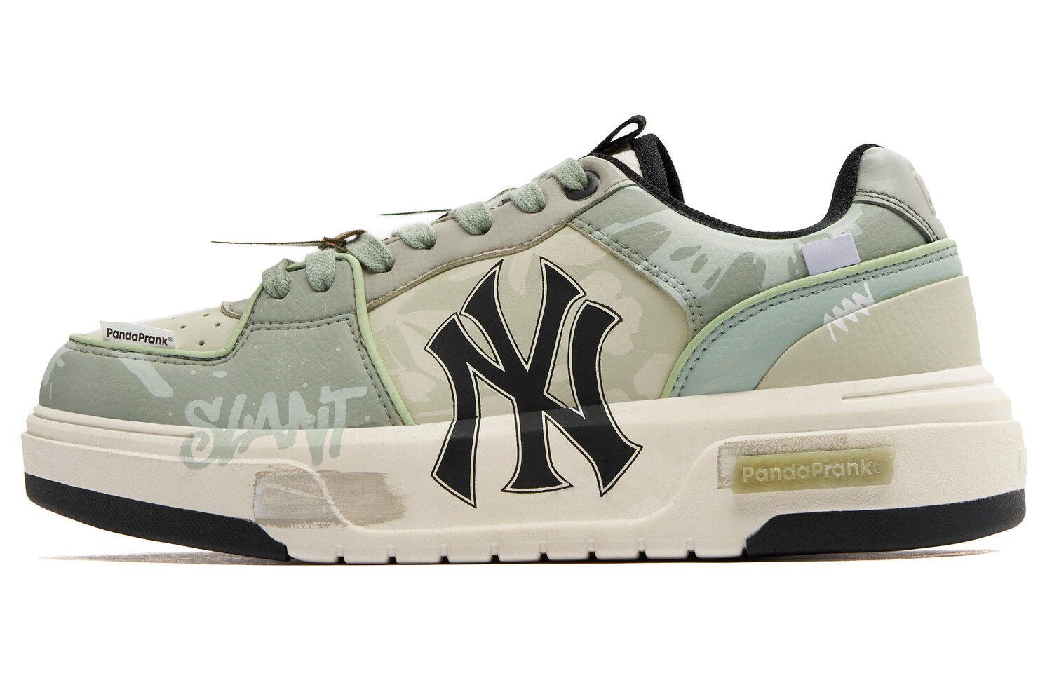 

Кроссовки MLB Chunky Liner Skateboarding Shoes Unisex Low-top Brown/grey/green, серо-зеленый