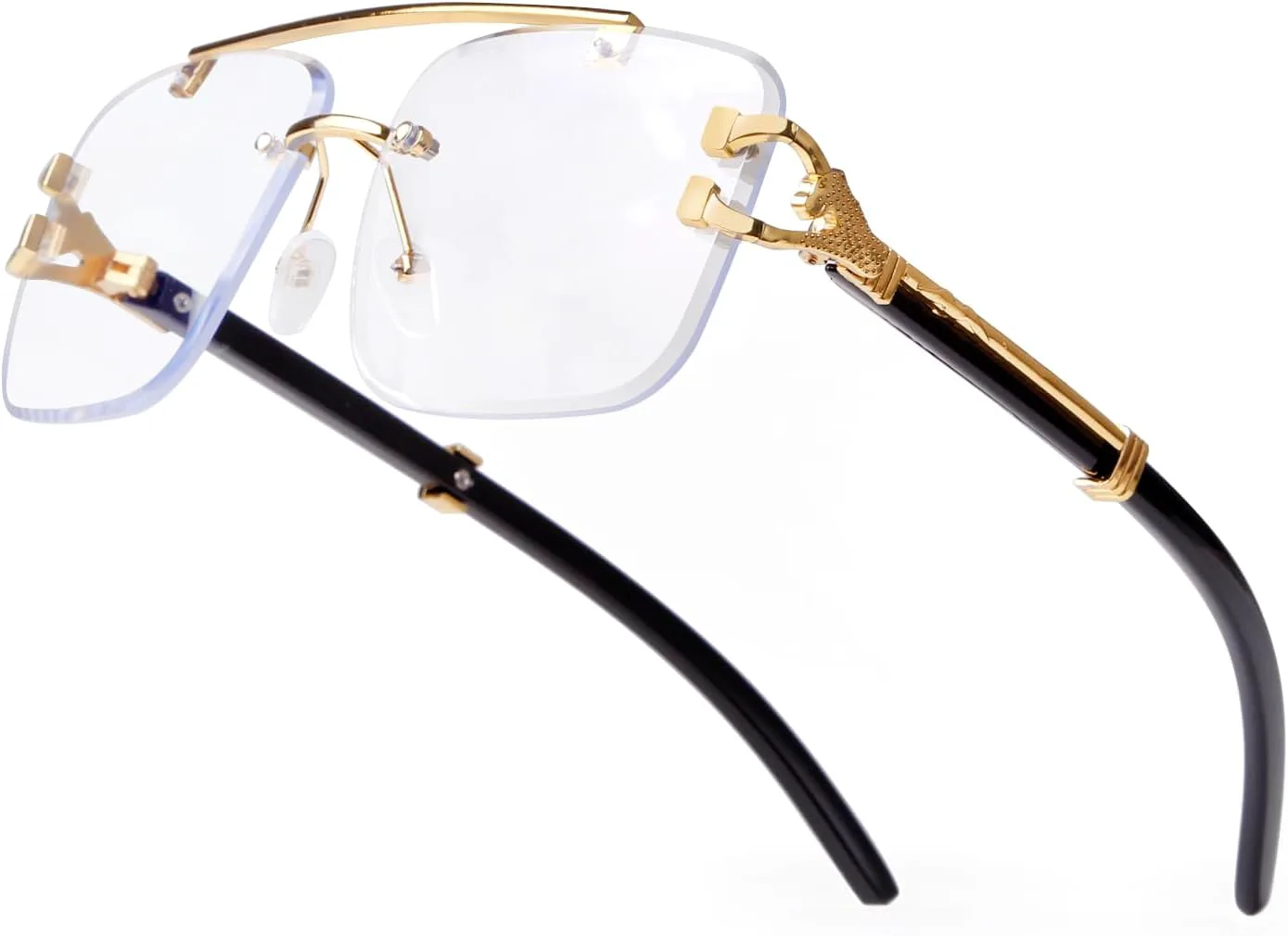 

Солнцезащитные очки JUDOO прямоугольной формы без оправы для мужчин и женщин, модные хип-хоп, дизайнерские очки в стиле Y2K, квадратные, прозрачные, Clear E