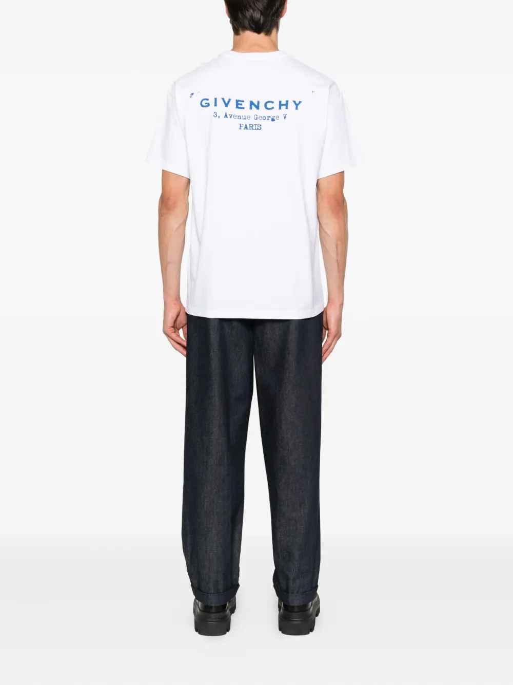 Хлопковая футболка с круглым вырезом Givenchy, белый — фото 2