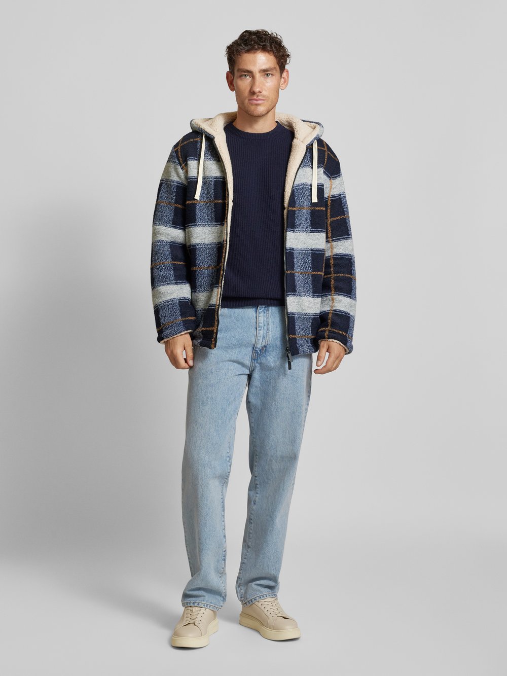 

Толстовка с капюшоном Knowledge Cotton Apparel, синий