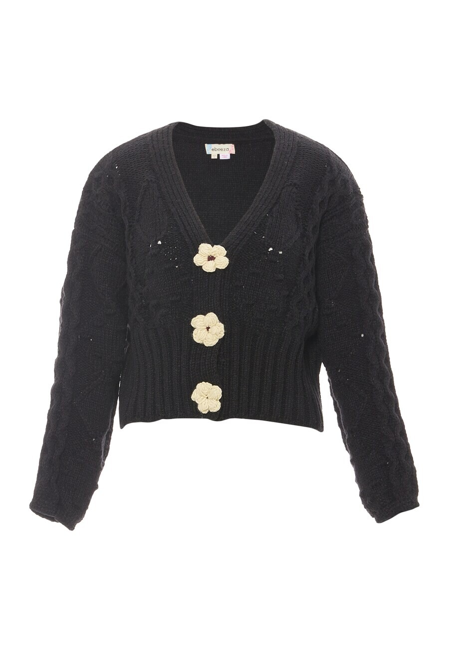 

Вязаный кардиган ebeeza Knit Cardigan, черный