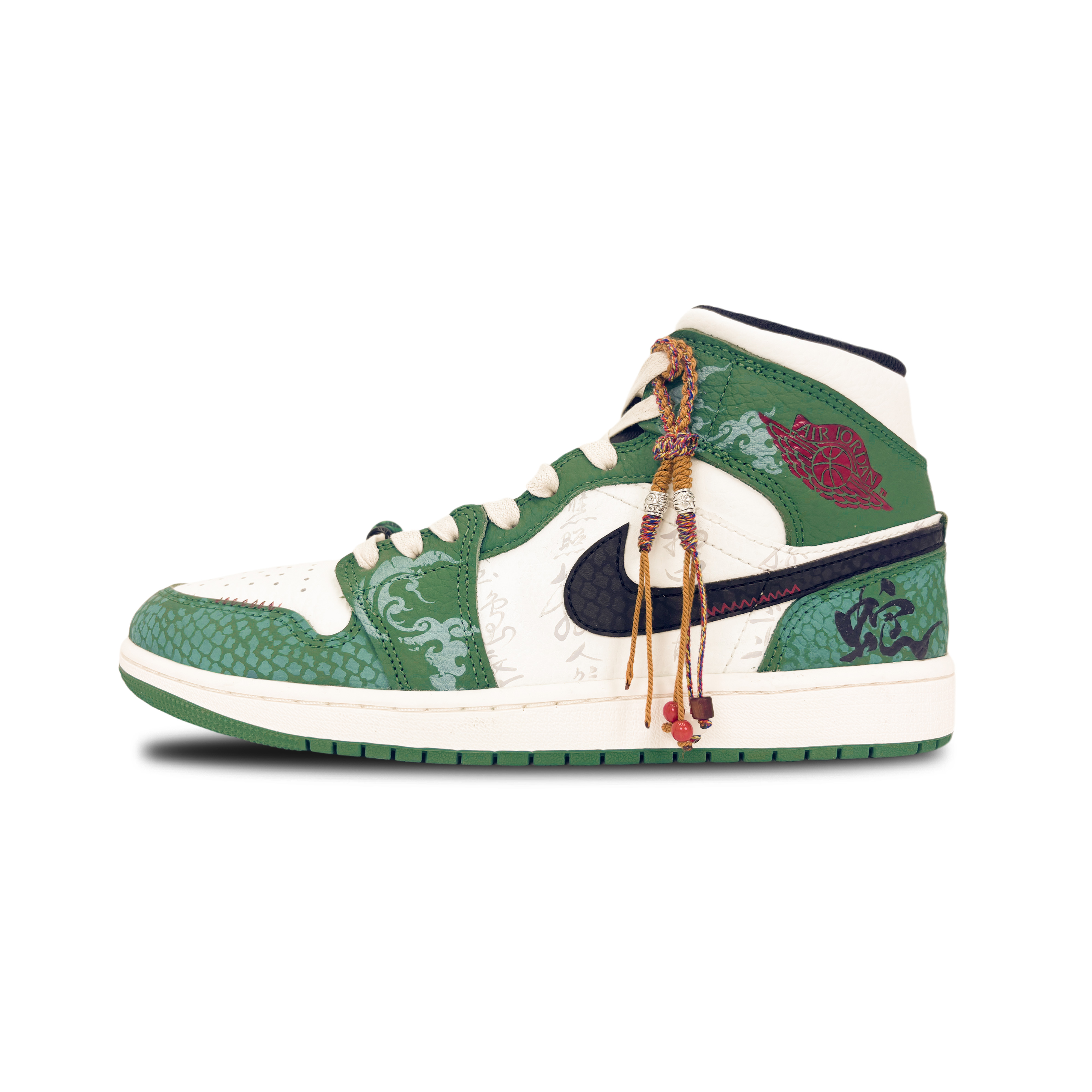 

Jordan Баскетбольные кроссовки Air 1 Mid-Top Vintage мужские, белые, зеленые, черные