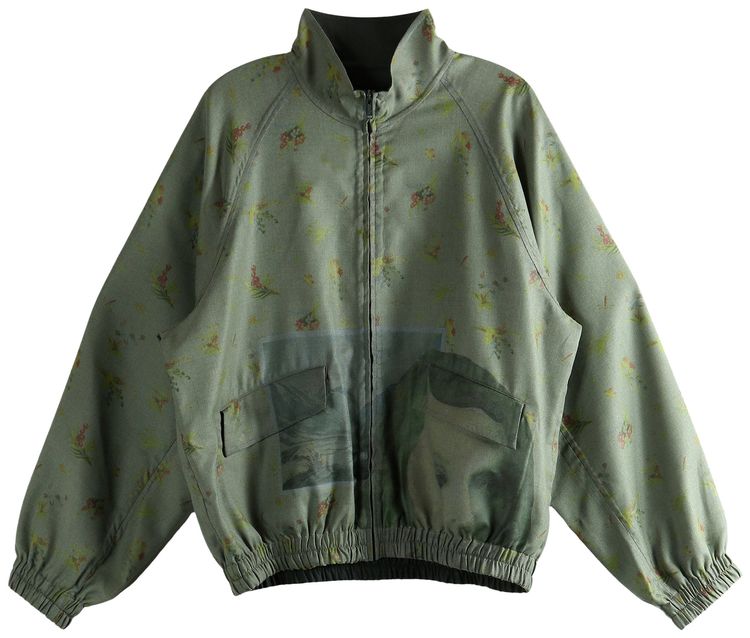 

Пальто-блузон Undercover с эластичным низом и воротником-стойкой, серо-хаки цвета