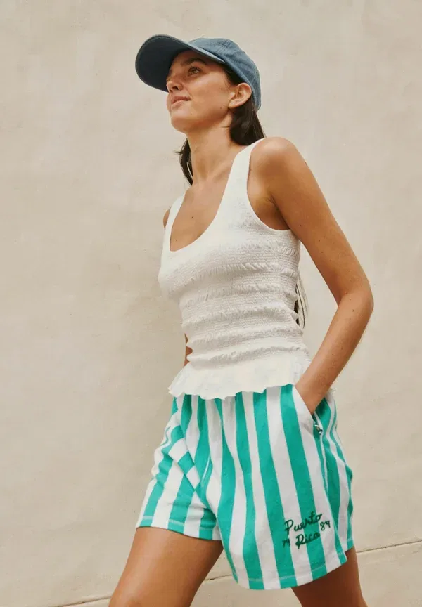 Топ Next, Regular fit shirred scoop neck vest, белый — фото 4