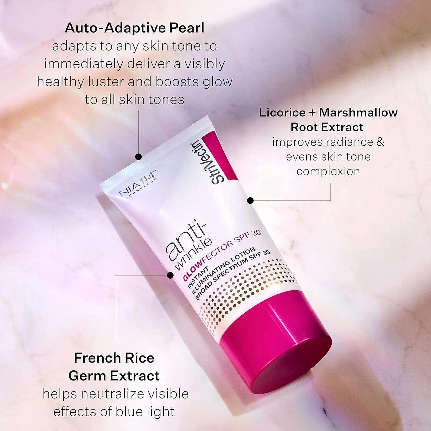 StriVectin GlowFector Instant llluminating Lotion Broad Spectrum SPF 30, Boosting Skin Radiance, 1 унция. — фото 4