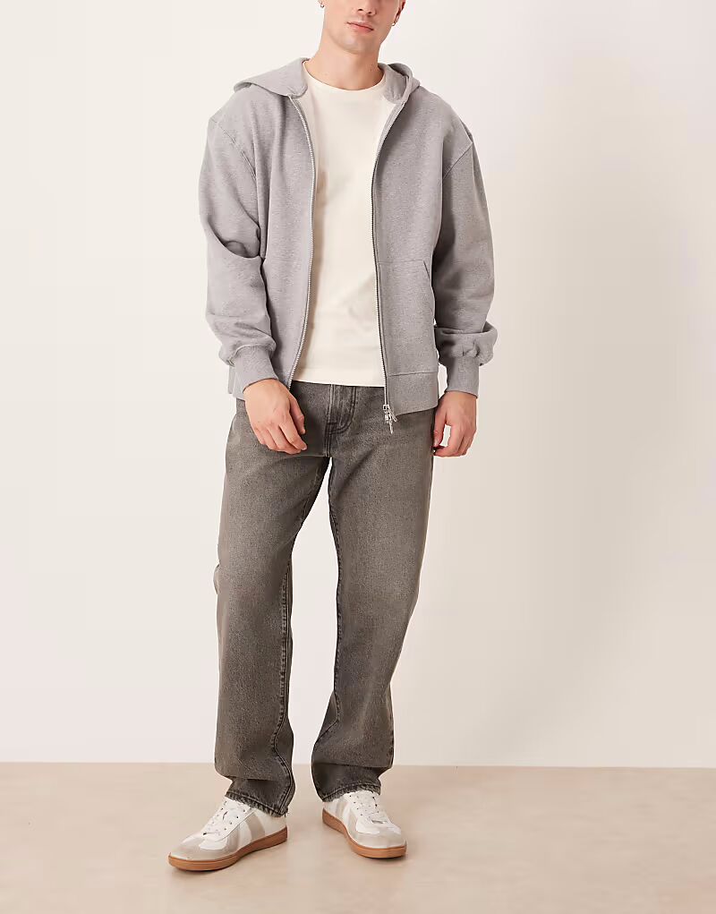 

Свободные джинсы с пятью карманами серого цвета Abercrombie & Fitch