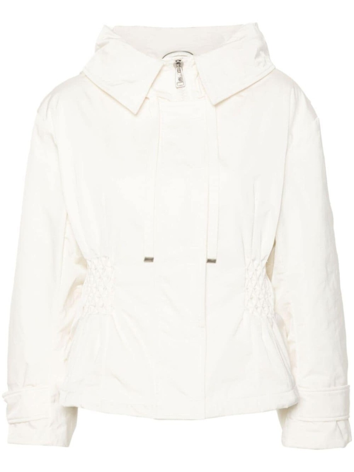 

Ermanno Scervino куртка с капюшоном и сборками, белый