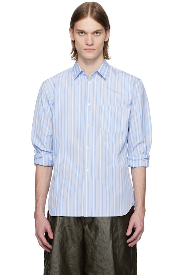 

Рубашка из поплина с полосками из окрашенной пряжи Comme Des Garçons Shirt, цвет 1 stripe 1