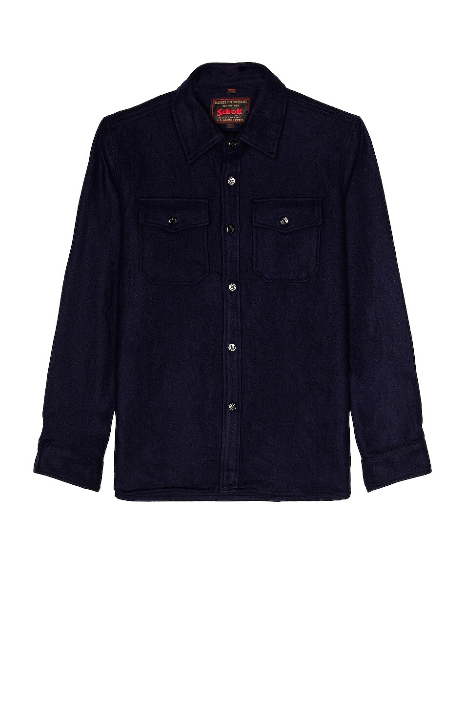 

Рубашка Schott CPO Wool, синий