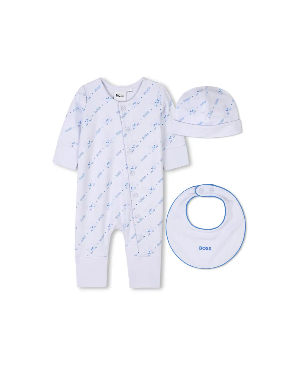 

Комплект для мальчика в синем хлопковом цвете BOSS Kidswear, голубой