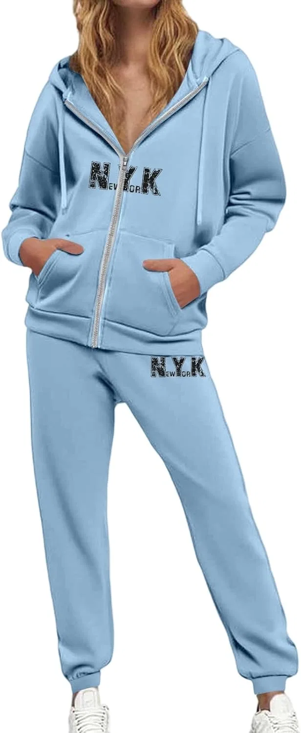 Спортивный костюм с принтом, Generic, Sky Blue — фото 2