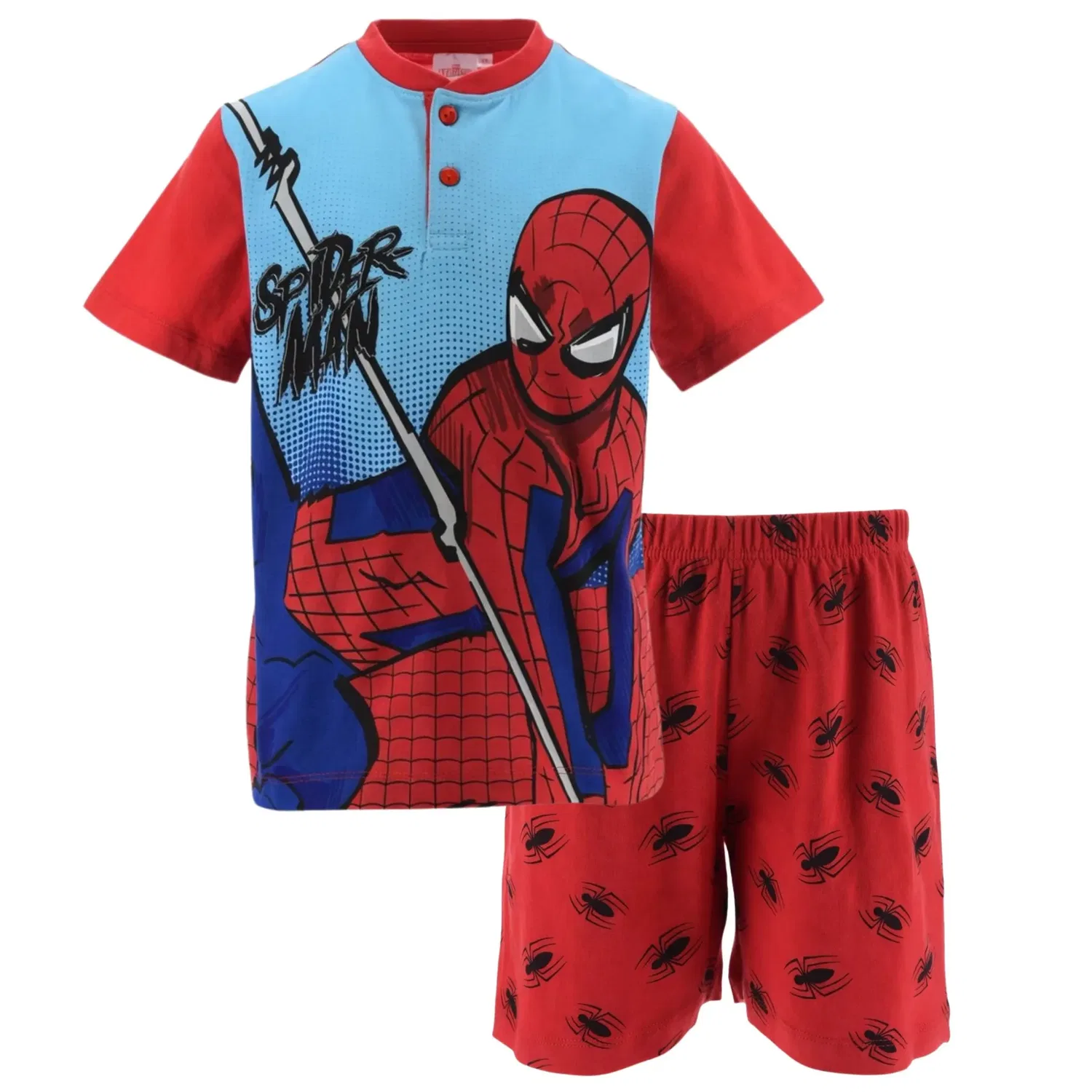 Пижама детская с дизайном Spiderman, зеленая