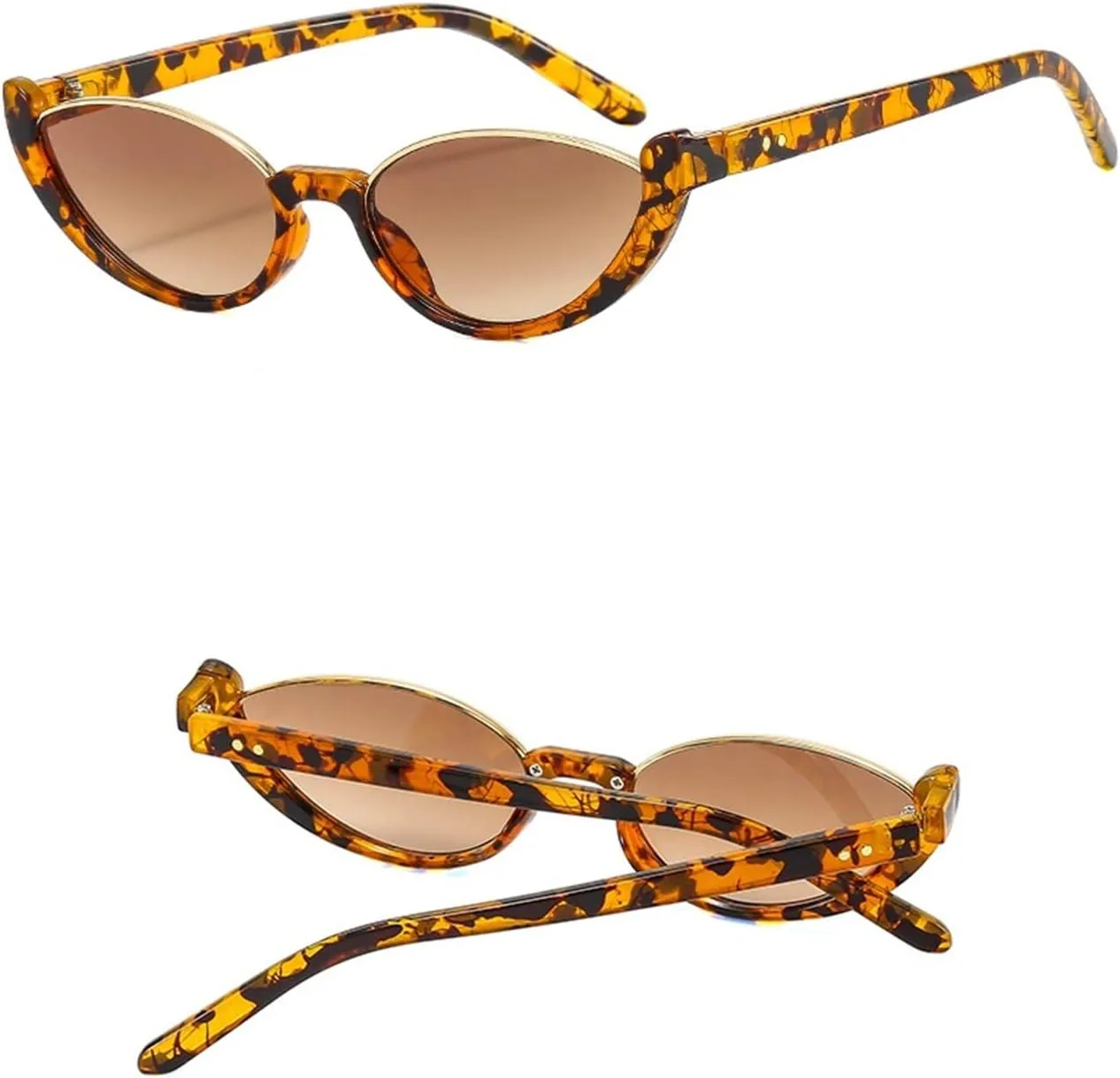 

Солнцезащитные очки «кошачий глаз» для женщин, маленькая оправа, овальная форма, декоративные очки для отдыха на природе (цвет: C, размер: средний) MTZJH, A