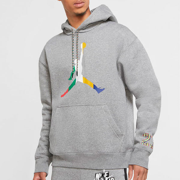 Толстовка Air Jordan Sport DNA Large logo Printing Fleece Stay Warm Gray, серый — фото 2