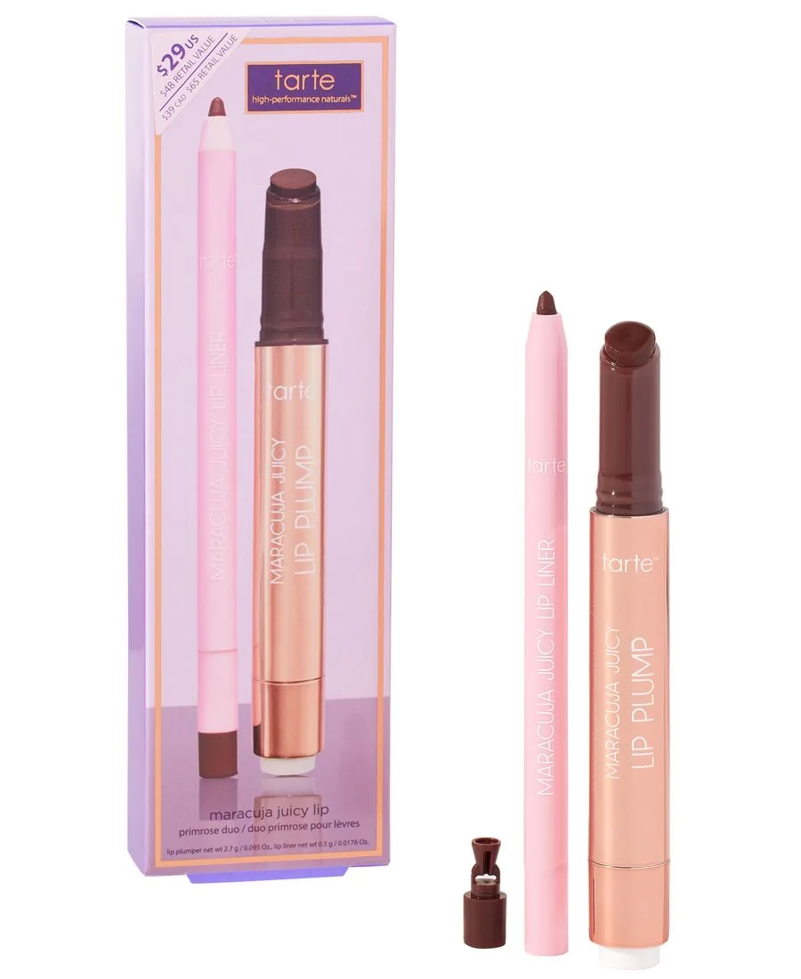 Tarte Набор из 2 предметов: карандаш для губ и бальзам для губ Maracuja Juicy Lip Rose