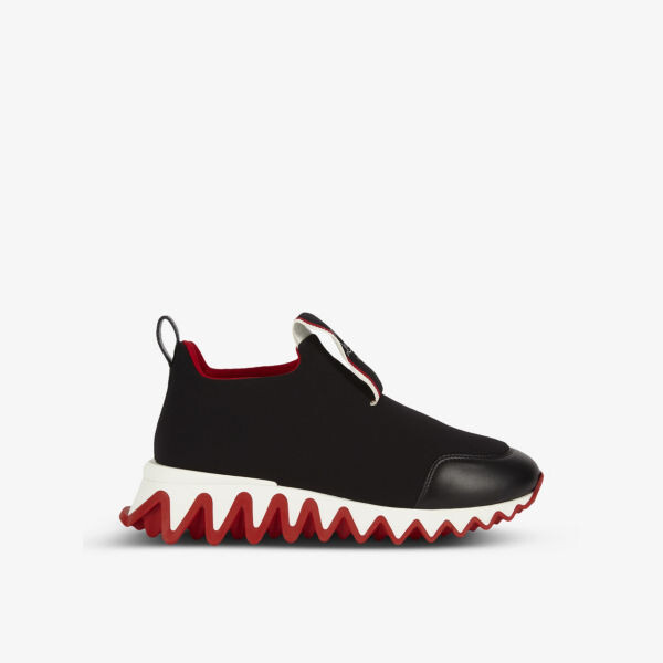 Кроссовки Tiketa run из кожи и сетки Christian Louboutin, черный